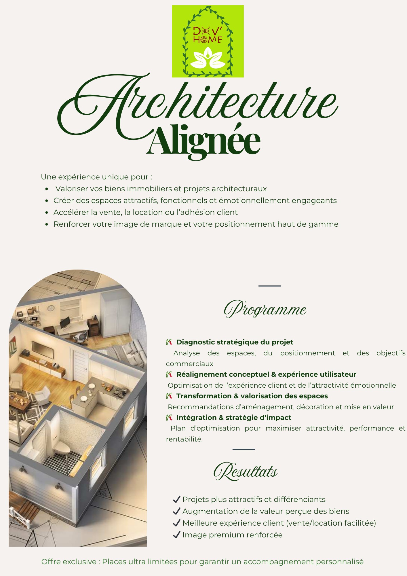 Architecture Alignée — plan 3D maison contemporaine